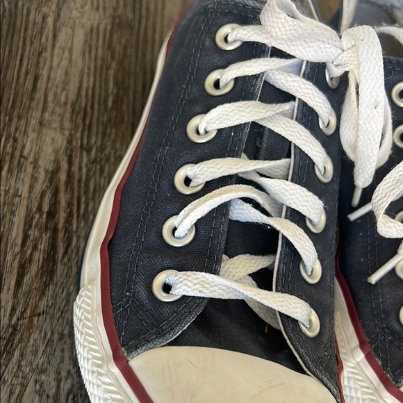 Converse Blue Canvas Sneakers with White Laces - Picture 5 of 11